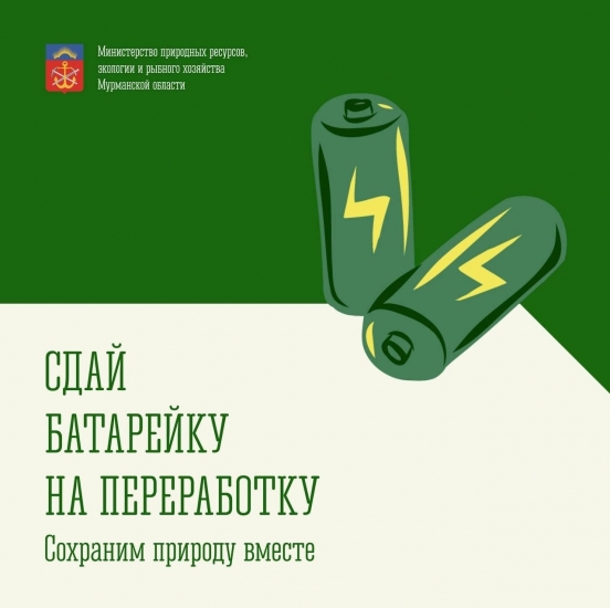 В Мурманской области открыт сбор батареек на переработку   