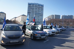 Автопробег на старте