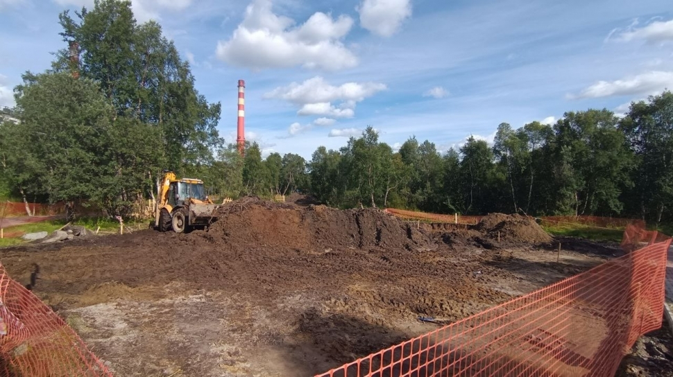 В Североморске продолжается строительство бетонного скейт-парка
