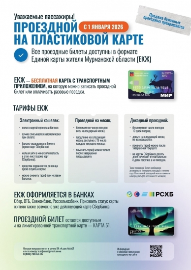 Проездные на городском сообщении общественного транспорта переведены в пластиковый формат 