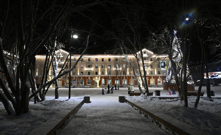 На широте Североморска наступила полярная ночь