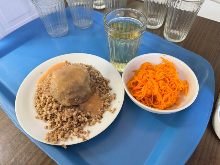 Организовано горячее питание, подзарядка телефонов и помощь маломобильным 