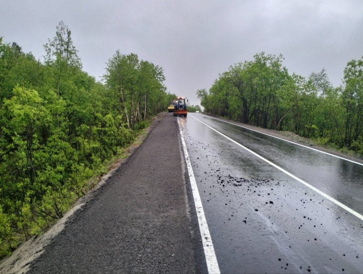 Региональную автомобильную дорогу общего пользования Североморск – Североморск 3 приводят в нормативное состояние