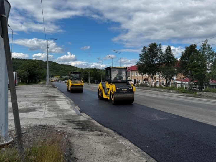 Ремонт автомобильной дороги на Мурманской шоссе
