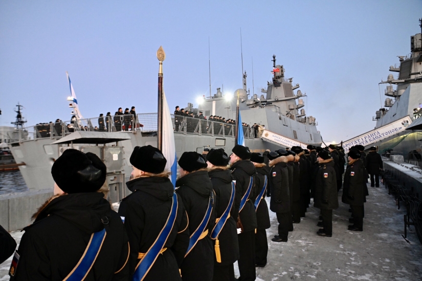 В Североморске состоялась встреча фрегата Северного флота «Адмирал флота Советского Союза Горшков»