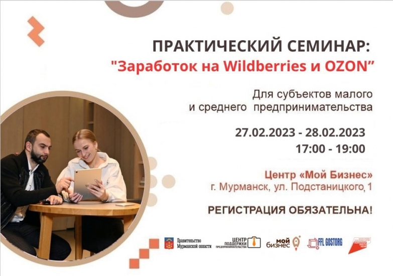 Для предпринимателей и самозанятых Мурманской области проведут практический семинар «Заработок на Wildberries и OZON»