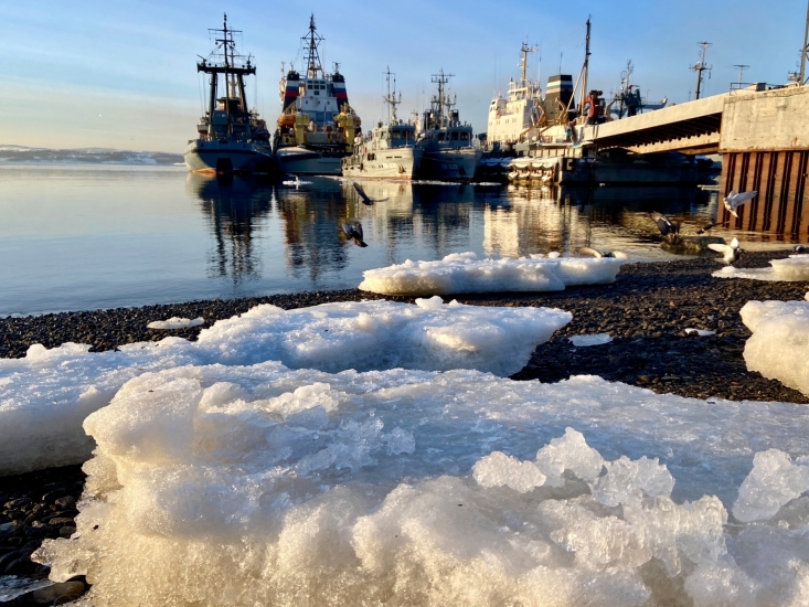 Сильный ветер и гололедица!