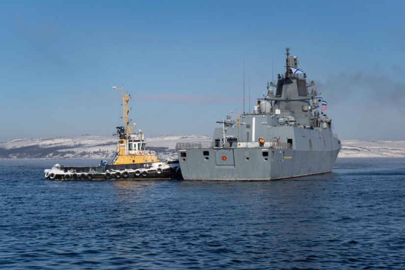 В Североморске состоялась встреча  фрегата «Адмирал флота Касатонов»