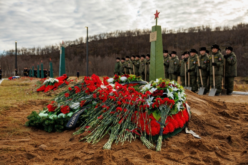 В Долине Славы захоронили останки советских воинов