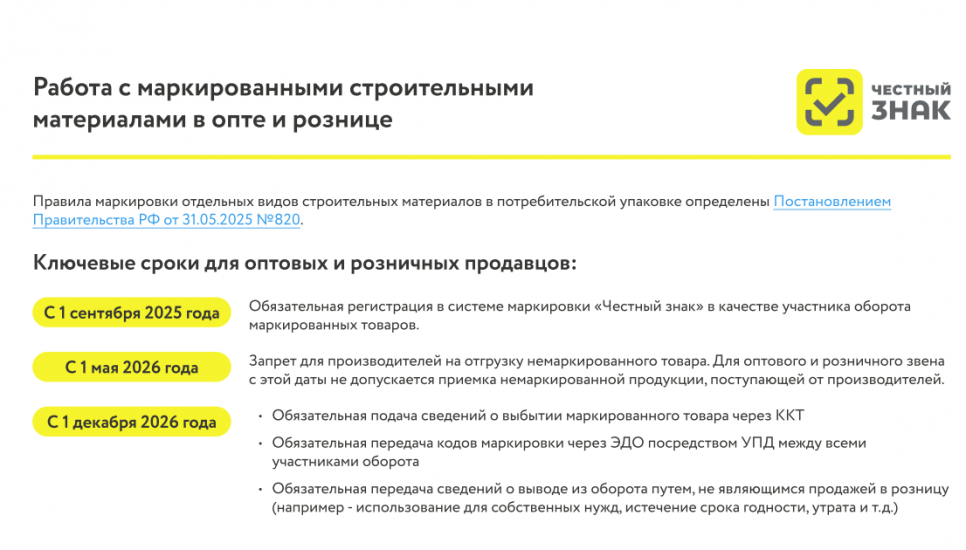 Подготовка к маркировке строительных материалов: основные шаги и рекомендации для оптового и розничного звена