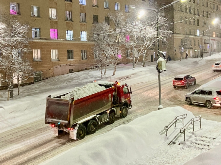 На уборке снега